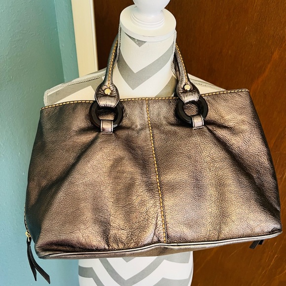 Plinio Visona Handbags - Plinio Visona Copper Metallic Handbag